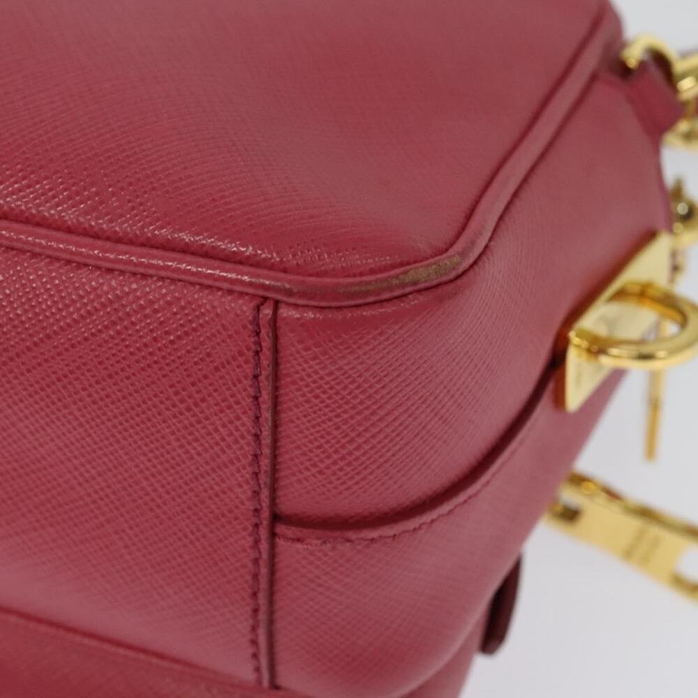 Prada Leather Shoulder Bag Saffiano Pink - Picture 2 of 15